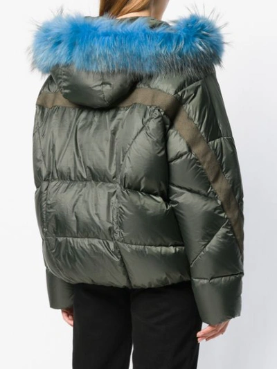 Shop As65 Hooded Puffer Jacket In Green
