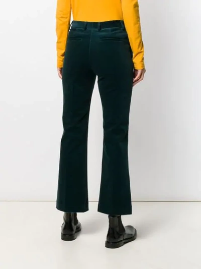 QUELLE2 FLARED CORDUROY TROUSERS - 绿色