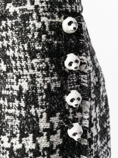 Shop Dolce & Gabbana Panda Button A-line Skirt - Black