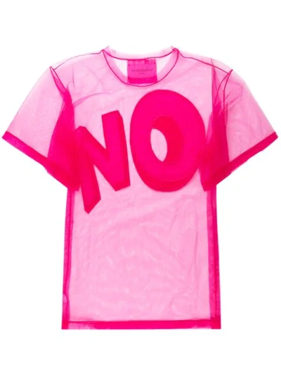Shop Viktor & Rolf Bigger No Oversized Tulle T-shirt In Pink