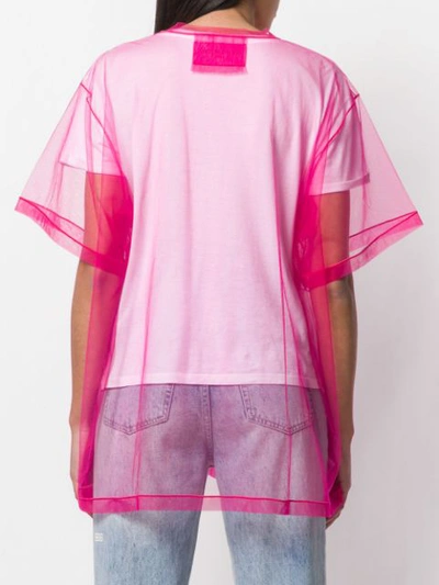 Shop Viktor & Rolf Bigger No Oversized Tulle T-shirt In Pink