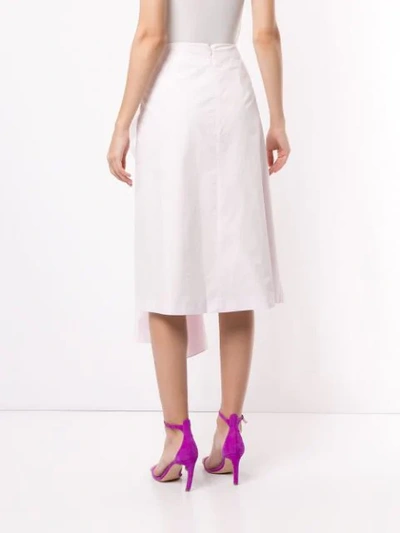 Shop Delpozo Ruffle-embellished Skirt In Pink