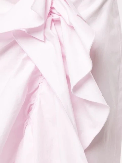 Shop Delpozo Ruffle-embellished Skirt In Pink