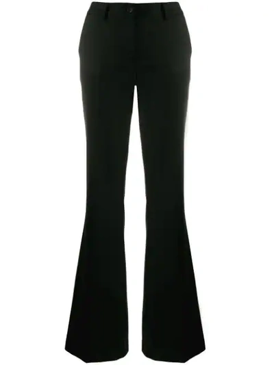 Shop P.a.r.o.s.h Flared Tailored Trousers In Black