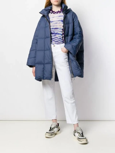 Shop Ienki Ienki Gefütterte Oversized-jacke In Blue