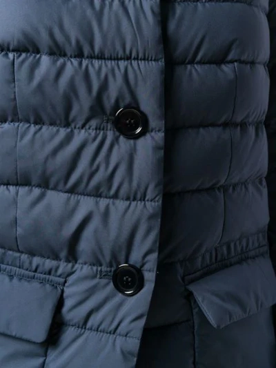 Shop Aspesi Padded Puffer Jacket - Blue