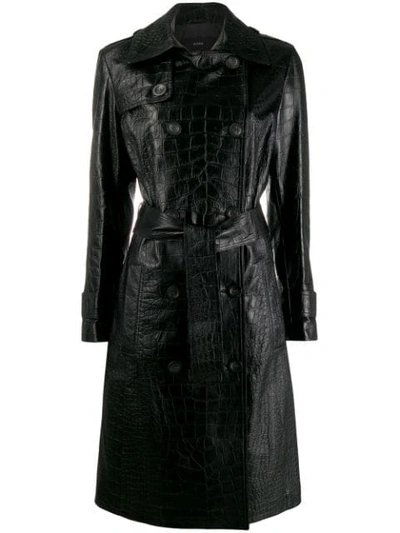 Shop Arma Nana Leather Coat In Black