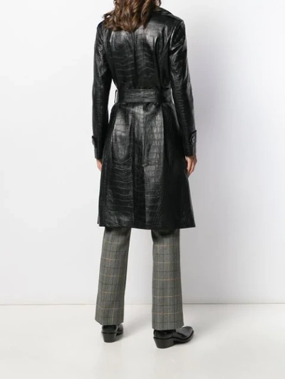 Shop Arma Nana Leather Coat In Black