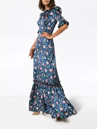 Shop The Vampire's Wife Floral Print Maxi Dress In Multicoloured
