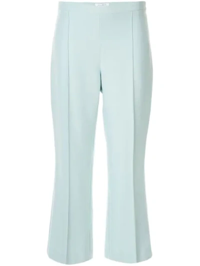 Shop Andrew Gn Tailored Cropped Trousers In Green