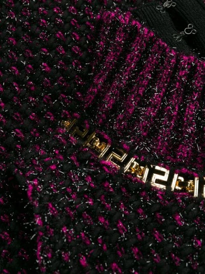 VERSACE SLEEVELESS KNITTED TOP - 黑色