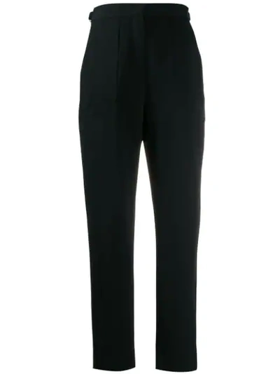Shop Fendi High-waisted Trousers In Black