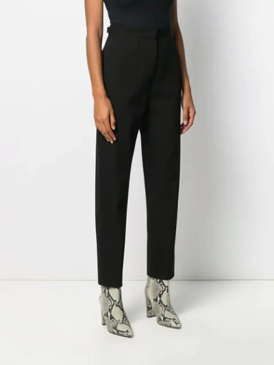 Shop Fendi High-waisted Trousers In Black