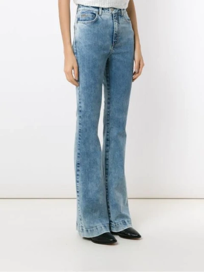 Shop Tufi Duek Flared Jeans In Blue