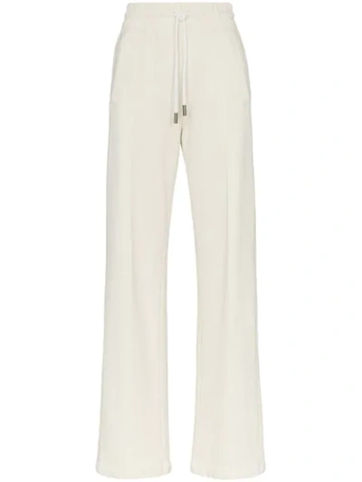 Shop Off-white Diagonal Stripe Detail Sweatpants In White