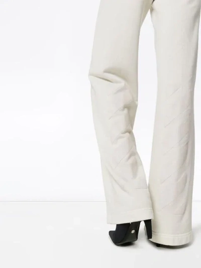 Shop Off-white Diagonal Stripe Detail Sweatpants In White