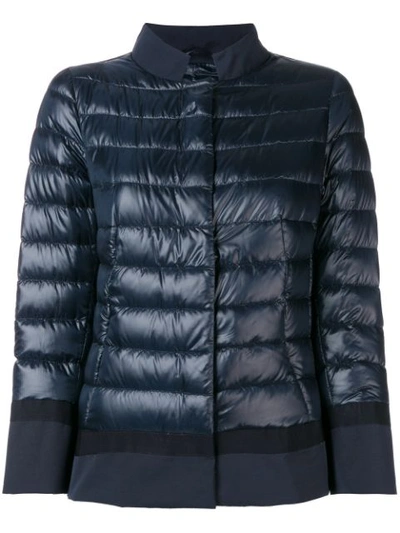 Shop Herno Feather Down Padded Jacket In Blue