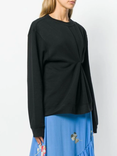 Shop Act N°1 Draped Front Sweatshirt - Black