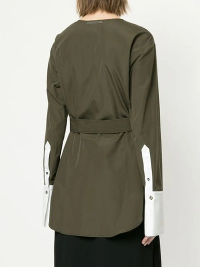 Shop Monographie Hemd In Trenchcoat-optik In Green