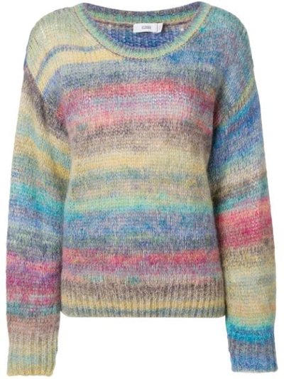 Shop Closed Striped Knitted Sweater - Blue