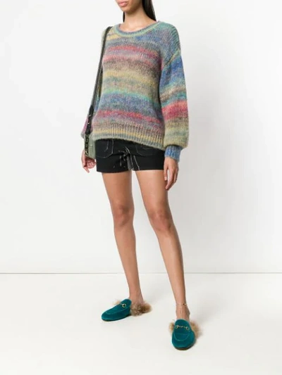 Shop Closed Striped Knitted Sweater - Blue