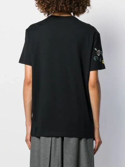 Shop Givenchy Floral Logo T-shirt In Black