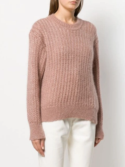 Shop Alberta Ferretti Ribbed Knit Sweater In Pink