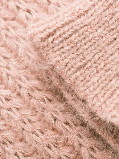 Shop Alberta Ferretti Ribbed Knit Sweater In Pink