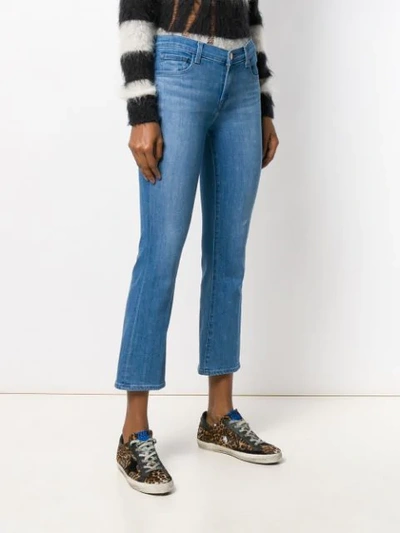 Shop J Brand Selena Cropped Jeans In Blue