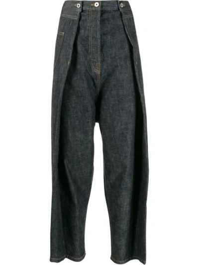 Shop Loewe High Waist Wide-leg Jeans In Blue