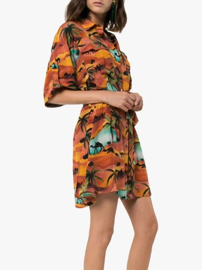 Shop Chufy Safari-print Shirt-dress In Multicoloured