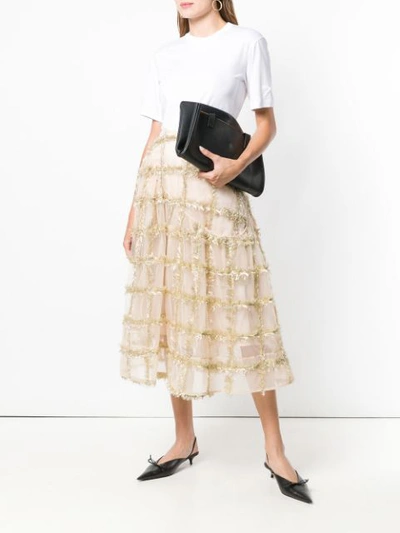 Shop Simone Rocha Tulle Skirt - Neutrals
