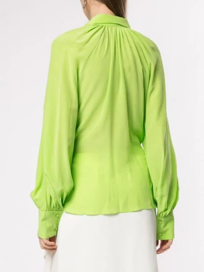 Shop Anna October Wrap Relaxed Blouse In Matcha