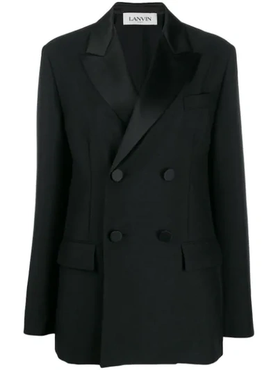 Shop Lanvin Tailored Double-breasted Blazer In Black