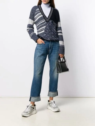 BALLANTYNE COLOUR BLOCKED JUMPER 