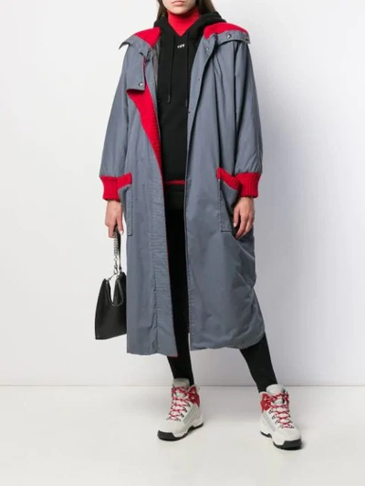 Shop A.n.g.e.l.o. Vintage Cult 1980s Oversized Trench Coat In Grey