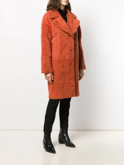 Shop Drome Reversible Coat In Orange