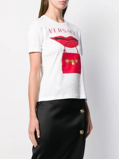 Shop Versace Bag Print T-shirt In White