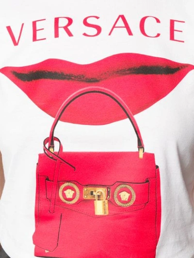 Shop Versace Bag Print T-shirt In White