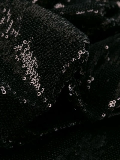 Shop P.a.r.o.s.h Obi Belt Sequin Shorts In Black