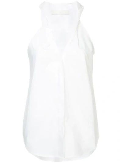 Shop Dion Lee V-neck Vest Top In White