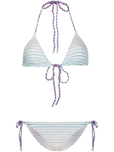 STRIPED PATTERN BIKINI SET