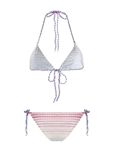 STRIPED PATTERN BIKINI SET