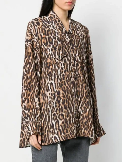 Shop R13 Leopard Print Shirt In Brown