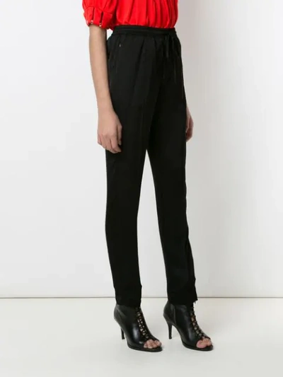 Shop Reinaldo Lourenço Drawstring Trousers In Black