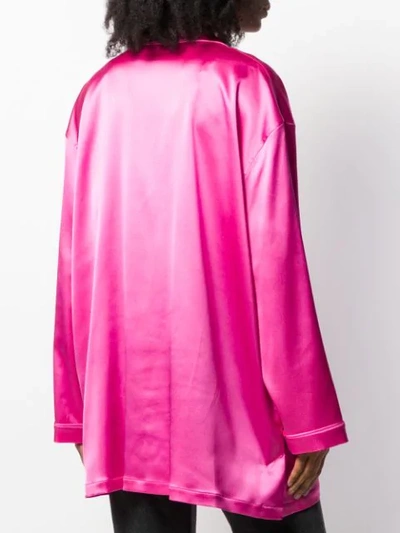 Shop Balenciaga Pajama Pocket Shirt In Pink