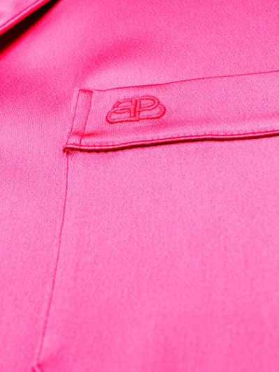 Shop Balenciaga Pajama Pocket Shirt In Pink