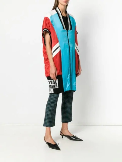 Shop Dolce & Gabbana Short Sleeve Color-blocked Bomber Jacket - Blue