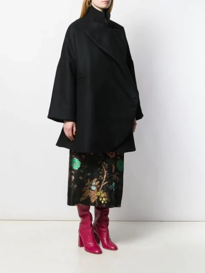 Shop Antonio Marras Wrap Coat In Black