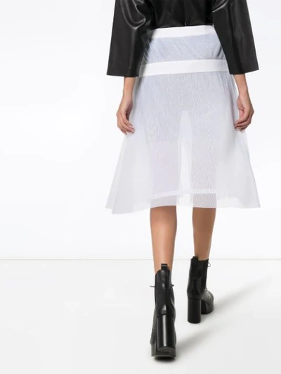 Shop 032c Plissé Pleated Wrap Skirt In White